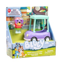Bluey - Set de jeu mini-figurines Janet & La voiture de grand-mère.