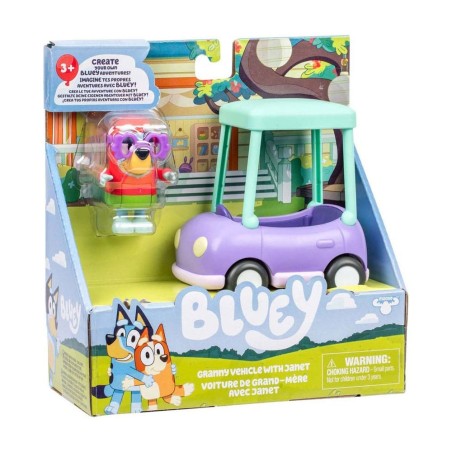 Bluey - Mini Figure Playset Janet & Granny Car
