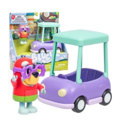 Bluey - Set de jeu mini-figurines Janet & La voiture de grand-mère.