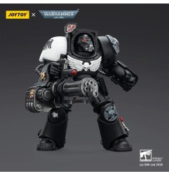 Warhammer 40k - Figurine Raven Guard Terminator 3 with Power Fist and Assault Cannon 14 cm