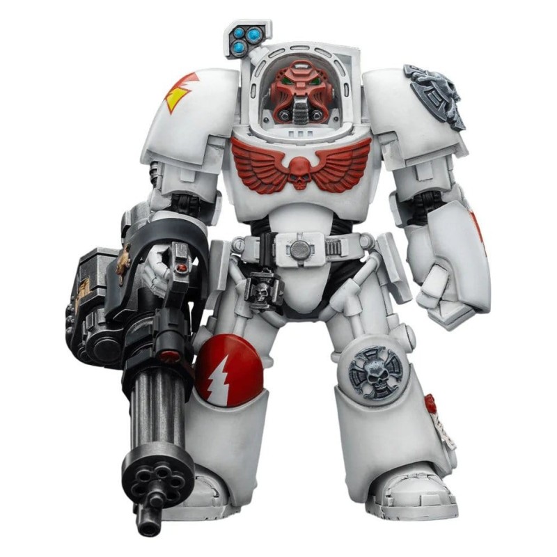 Warhammer 40k - Figurine White Scars Terminator 3 with Power Fist and Assault Cannon 14 cm
