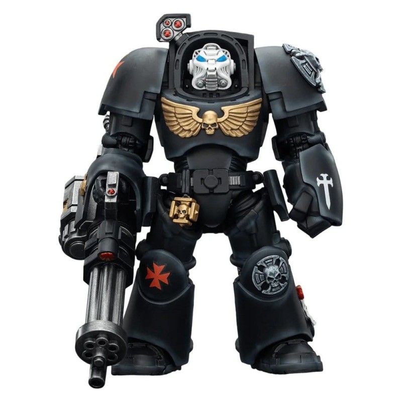 Warhammer 40k - Figurine Black Templars Terminator 3 with Power Fist and Assault Cannon 14 cm