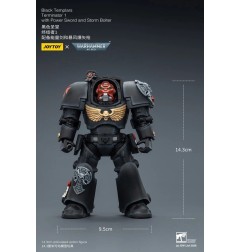 Warhammer 40k - Figurine Black Templars Terminator 1 with Power Sword and Storm Bolter 14 cm