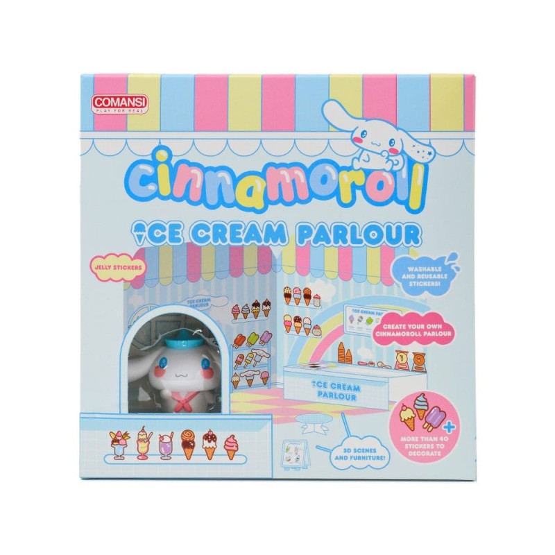 Hello Kitty and Friends - Mini Figurine Maison des autocollants Cinnamoroll Ice Cream Parlour