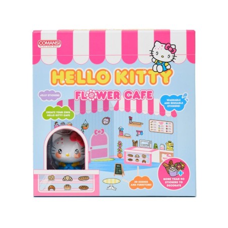 Hello Kitty and Friends - Mini Figurine Maison des autocollants Hello Kitty Flower Café