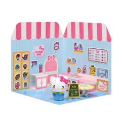 Hello Kitty and Friends - Mini Figurine Maison des autocollants Hello Kitty Flower Café