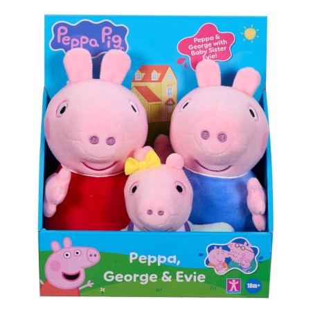 Peppa Pig - Pack 3 peluches Peppa Pig