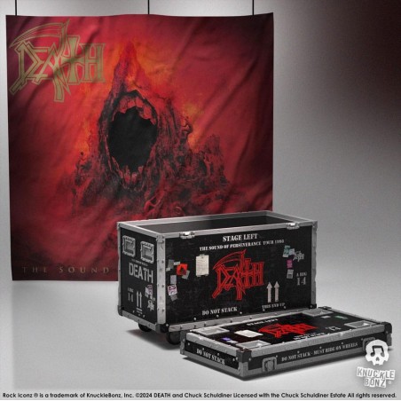 Death - Statuette Rock Ikonz Death On Tour caisse de tournée + décor de scène The Sound of Perseverance Tour 1998