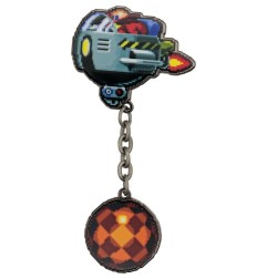 Sonic - The Hedgehog - Pin Badge Dr. Eggman Egg Mobile Chained