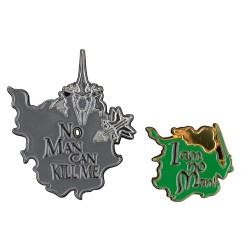 Le Seigneur des Anneaux - Pack 2 pin's No Man can Kill Me & I Am No Man! 7 cm