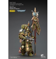 Warhammer 40k - Figurine Death Guard Plague Marine Icon bearer with Boltgun and Plague knife 12 cm