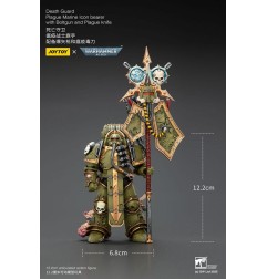 Warhammer 40k - Figurine Death Guard Plague Marine Icon bearer with Boltgun and Plague knife 12 cm