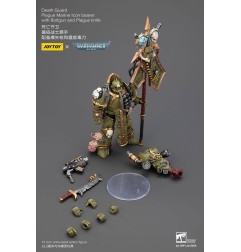 Warhammer 40k - Figurine Death Guard Plague Marine Icon bearer with Boltgun and Plague knife 12 cm