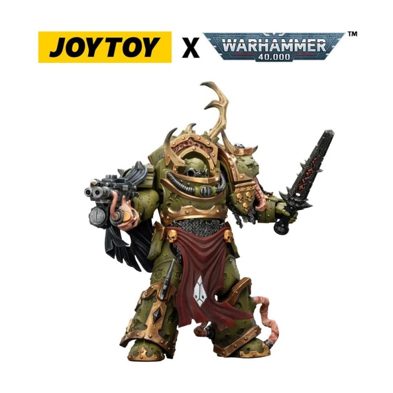 Warhammer 40k - Figurine Death Guard Blightlord Terminator 3 with Combi-bolter and Bubotic Blade 14 cm