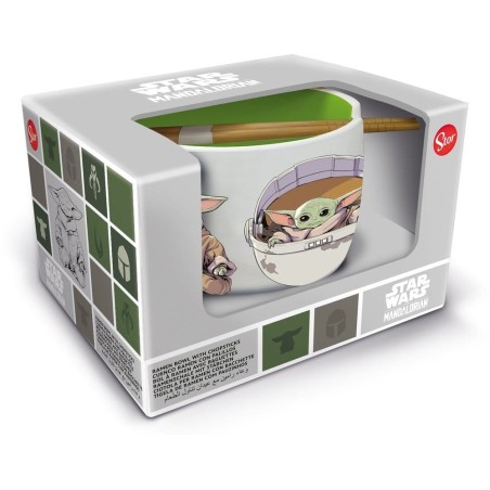 Star Wars - : The Mandalorian Ramen Bowl with Chopsticks Grogu