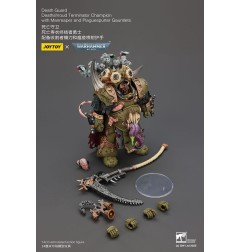 Warhammer 40k - Figurine 1/18 Death Guard Deathshroud Terminator Champion with Manreaper and Plaguespurter Gauntlets 14 cm