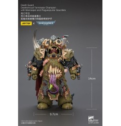 Warhammer 40k - Figurine 1/18 Death Guard Deathshroud Terminator 1 with Manreaper and Plaguespurter Gauntlet 14 cm