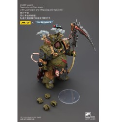 Warhammer 40k - Figurine 1/18 Death Guard Deathshroud Terminator 1 with Manreaper and Plaguespurter Gauntlet 14 cm