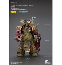 Warhammer - 40k Action Figure 1/18 Death Guard Deathshroud Terminator 2 with Manreaper and Plaguespurter Gauntlet 14 cm