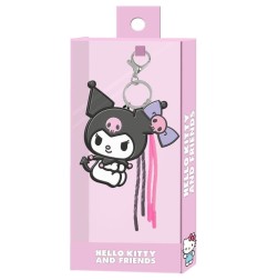 Sanrio - Porte-clés à breloques Kuromi Face