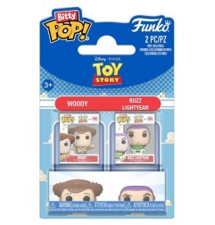 Toy Story - Figurines Bitty POP! Woody & Buzz Lightyear 2 cm