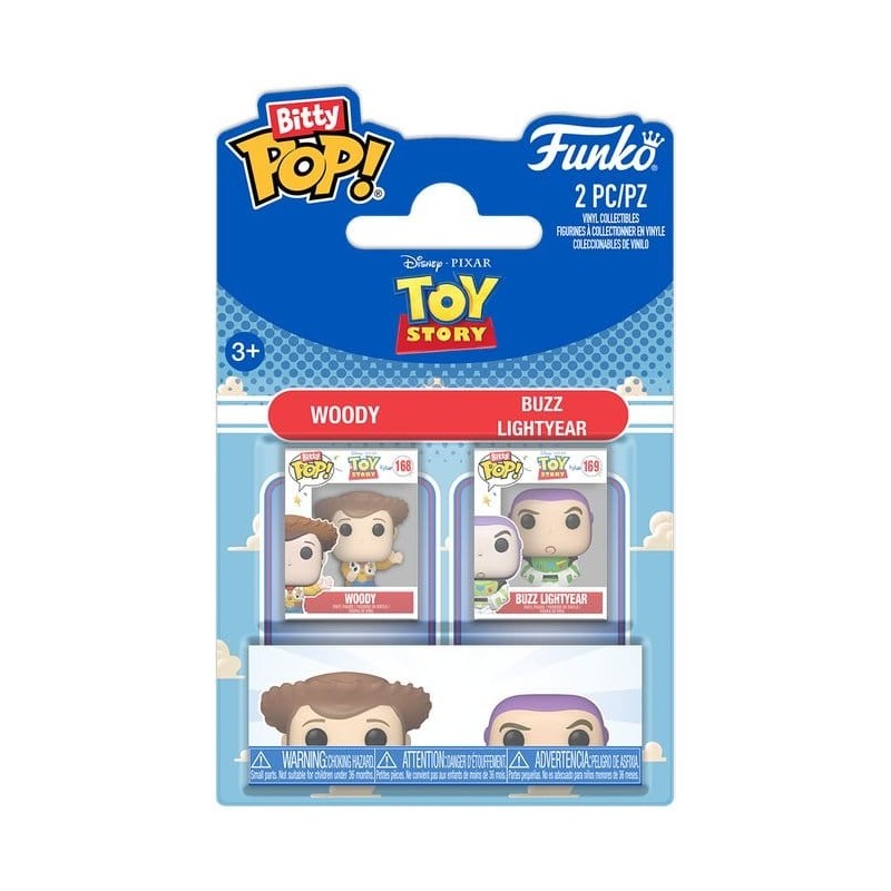 Toy Story - Figurines Bitty POP! Woody & Buzz Lightyear 2 cm