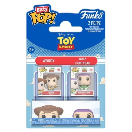 Toy Story - Figurines Bitty POP! Woody & Buzz Lightyear 2 cm