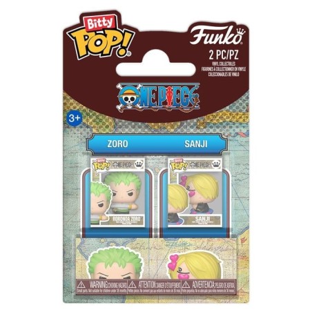 One Piece - Figurines Bitty POP! Zoro & Sanji 2 cm