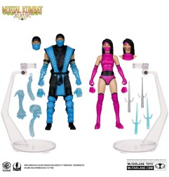 Mortal Kombat - Pack 2 figurines Sub-Zero vs. Mileena (Klassiks) 18 cm