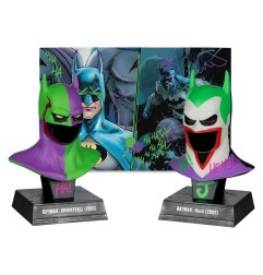 DC Comics - Batman DC Direct Mini Replica 1/3  2-pack Batman Cowls Hush & Knightfall (Jokerized) (Gold Label) 18 cm