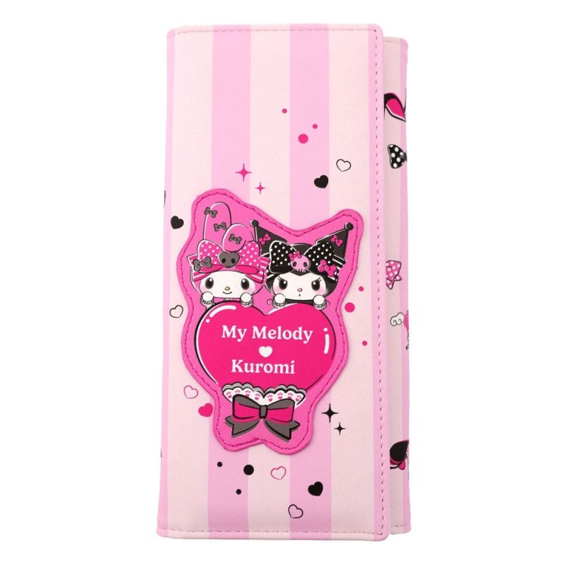 Sanrio - Porte-monnaie Pink Black Party Series Kuromi & My Melody