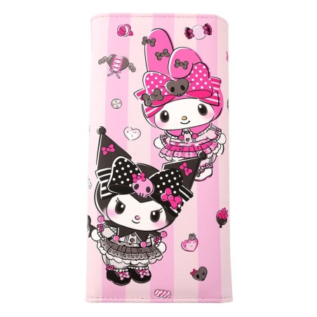 Sanrio - Porte-monnaie Pink Black Party Series Kuromi & My Melody