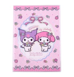 Sanrio - Notebook Kuromi & My Melody Pastel Flower Holographic Checkered
