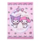 Sanrio - Notebook Kuromi & My Melody Pastel Flower Holographic Checkered