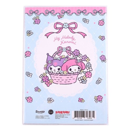 Sanrio - Carnet Kuromi & My Melody Pastel Flower Holographic Checkered