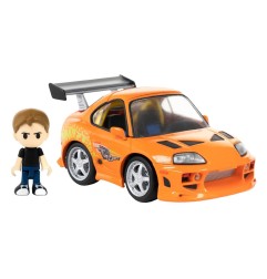Fast & Furious - Véhicule Fast & Furious avec mini figurine Q-Village Toyota Supra JZA80 9 cm