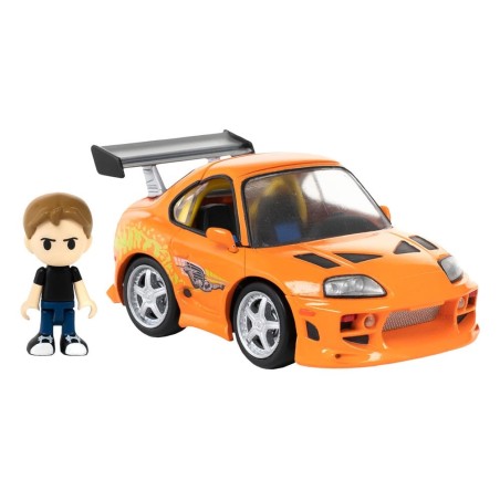 Fast & Furious - Véhicule Fast & Furious avec mini figurine Q-Village Toyota Supra JZA80 9 cm