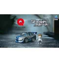 Fast & Furious - Véhicule Fast & Furious avec mini figurine Q-Village Nissan Skyline GT-R (R34) 9 cm