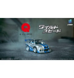 Fast & Furious - Véhicule Fast & Furious avec mini figurine Q-Village Nissan Skyline GT-R (R34) 9 cm