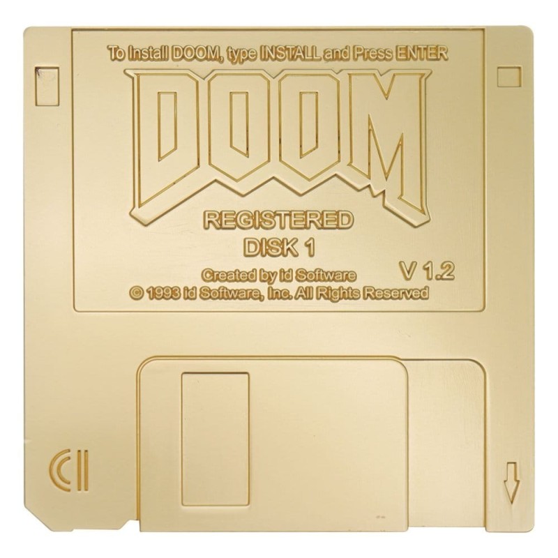 Doom - Réplique Floppy Disk Gold Plated Limited Edition