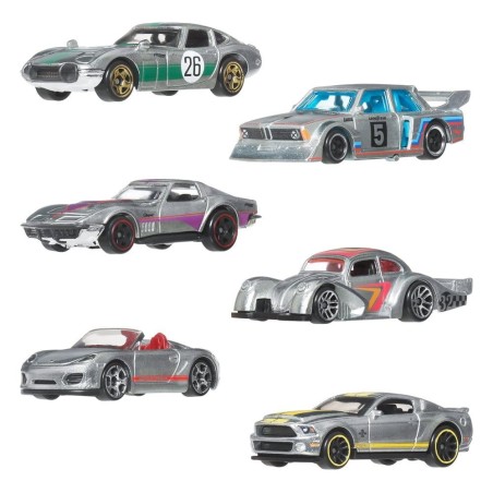 Hot Wheels - Silver Series Die-Cast Vehicle 6-Pack 1/64 ZAMAC
