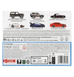 Hot Wheels Silver Series - Pack 6 véhicules Die-Cast 1/64 Streets of Japan