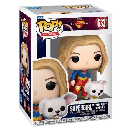Supergirl 2026 - Figurine POP! Heroes Supergirl avec Puppy Krypto 9 cm