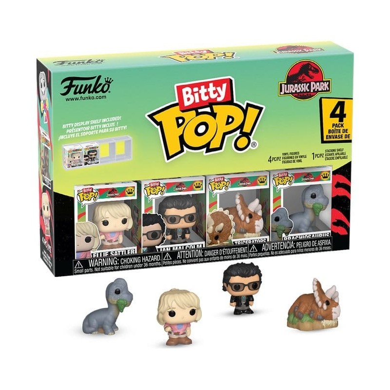 Jurassic Park - Pack 4 figurines Bitty POP! Triceratops 2,5 cm