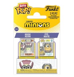 Minions - Pack 2 figurines Bitty POP! Bride Kevin & Eye, Matie 2 cm