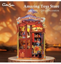 CuteBee - Maquette Book Nook Amazing Toy Store 17 x 12 cm