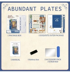 CuteBee - Maquette Book Nook Literature Bookstore 17 x 12 cm