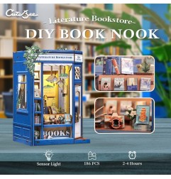 CuteBee - Maquette Book Nook Literature Bookstore 17 x 12 cm