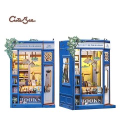 CuteBee - Maquette Book Nook Literature Bookstore 17 x 12 cm
