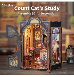 Other - Book Nook Count Cat's Study 17 x 12 cm